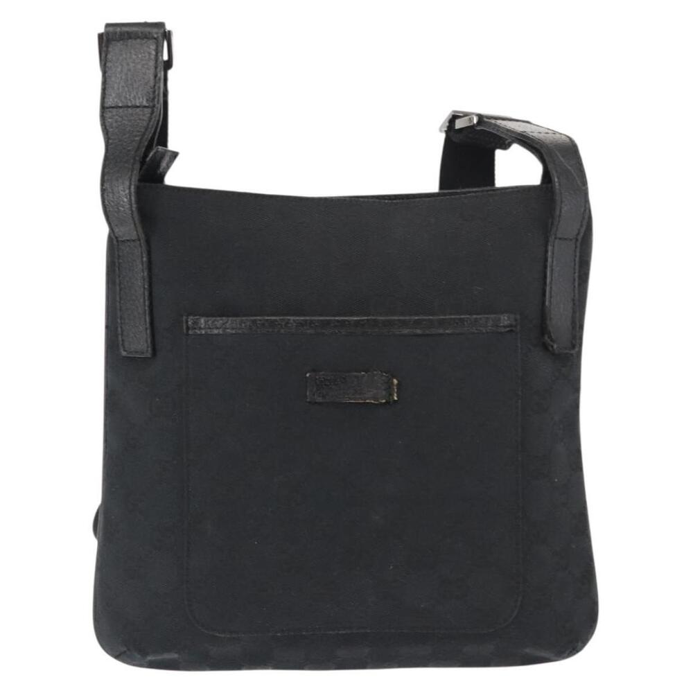 GUCCI GG Canvas Shoulder Bag Black Silver 122793 Auth 146012 - Picture 13 of 16